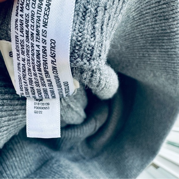 A New Day Wide Leg Knit Pants Grey High Waist Women’s Small - Picture 2 of 6